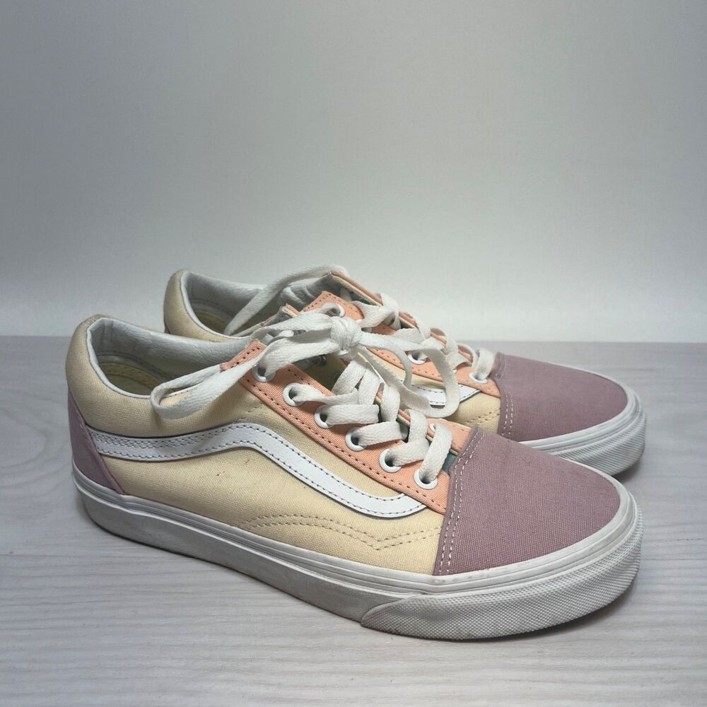 VANS Old Skool Shoes Sneakers Canvas Color Block ‎ Women’s Size 7.5